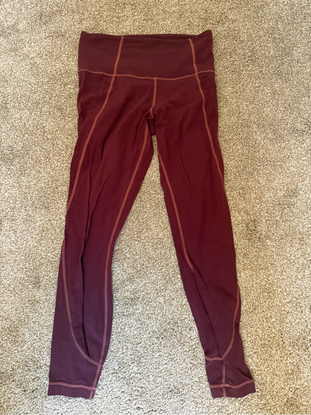 Athleta Burgundy High-Waist Performance Leggings